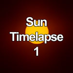 Time lapse video showing the sun traversing a dark sky, as filmed using a sun filter