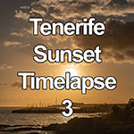 Time lapse of sunset over the Atlantic Ocean from Tenerife