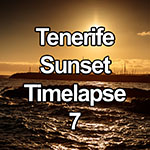 Time lapse video of a beautiful sunset over the coast of Tenerife, Canary Islands