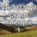 Time lapse of cumulus clouds over the Vale of Clwyd, North Wales