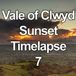 Time lapse of dramatic sunset over the Vale of Clwyd, North Wales