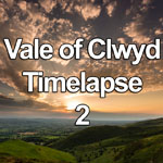 Time lapse video showing dusk falling and storm clouds sweeping over the Vale of Clwyd, North Wales