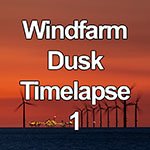 Time lapse of dusk over the Gwynt-y-Môr wind farm, North Wales