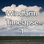 Time lapse video showing storm clouds over the Colwyn Bay windfarm on the North Wales coast