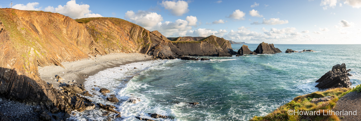 Rugged Atlantic coastline at Hartland Quay, Devon, England