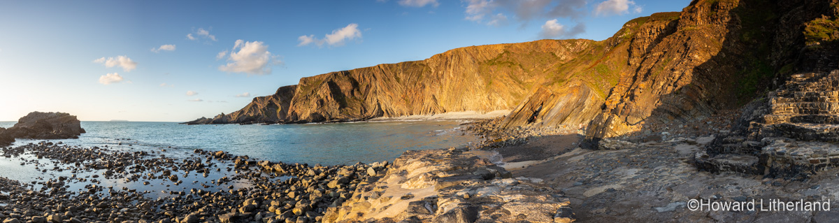 Rugged Atlantic coastline at Hartland Quay, Devon, England