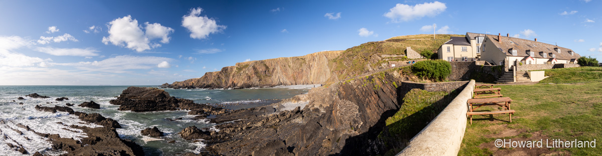Rugged Atlantic coastline at Hartland Quay, Devon, England