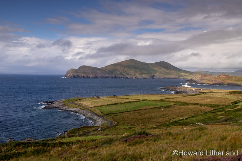 Valencia Island lighthouse on the Atlantic coast of County Kerry, Ireland