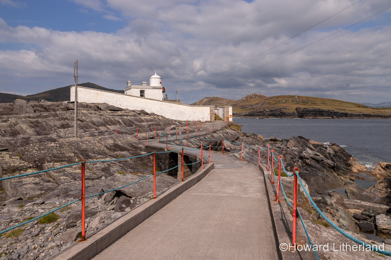 Valencia Island lighthouse on the Atlantic coast of County Kerry, Ireland