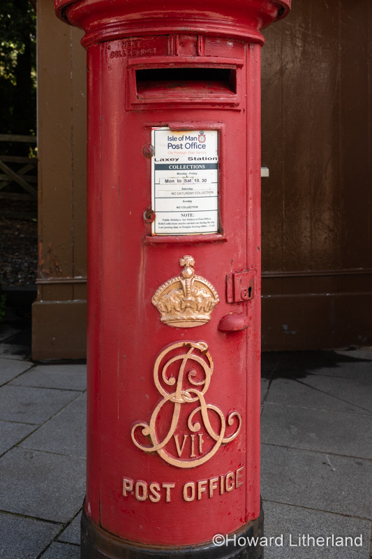 Old fashioned postbox at Laxey on the Isle of Man