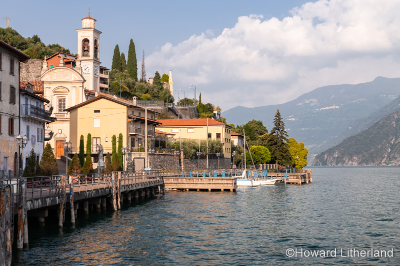 The small town of Riva di Solto on Lake Iseo in northern Italy