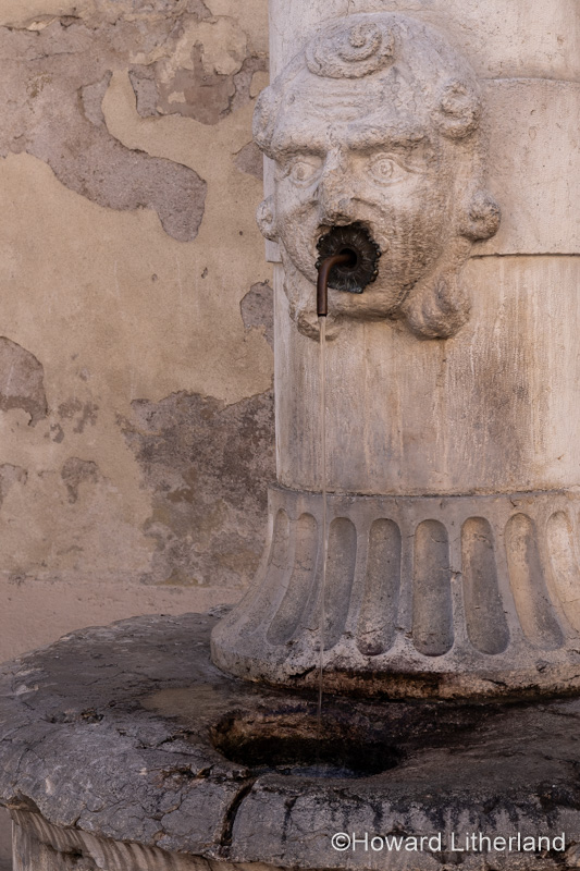 Small fountain at Riva del Garda on Lake Garda, Italy