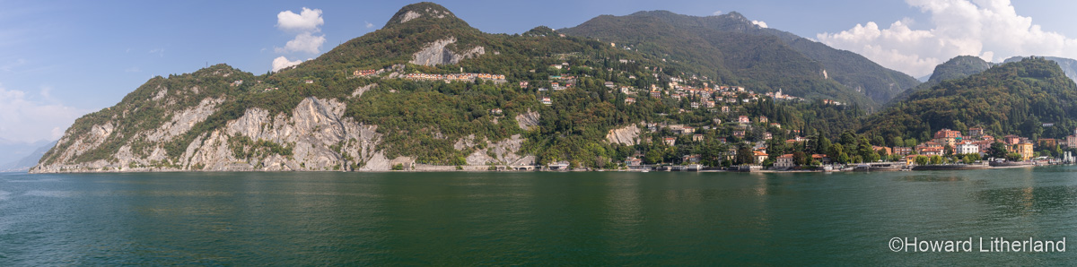 Panoramic image of Varenna on the shores of Lake Como in northern Italy