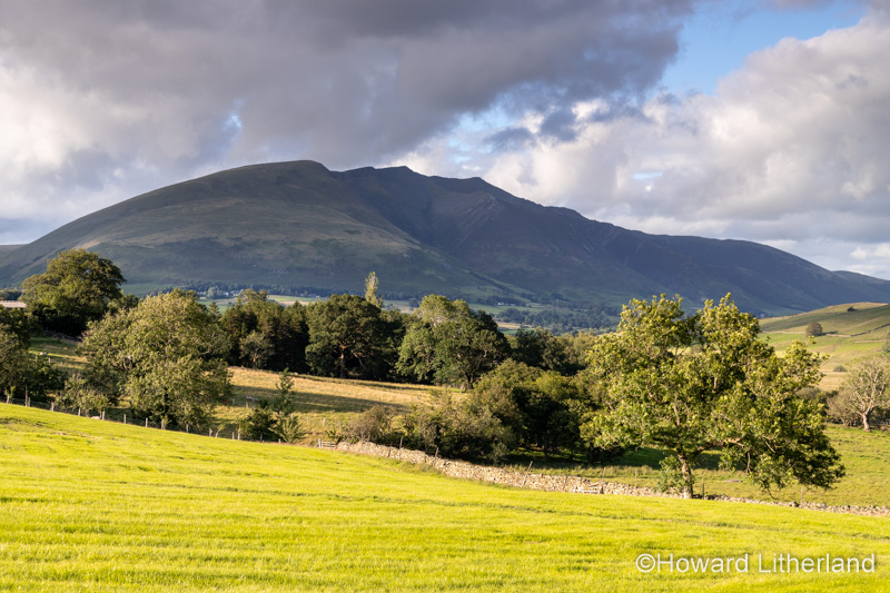 Fields and mountains at Castlerigg, Lake District, England