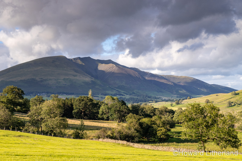 Fields and mountains at Castlerigg, Lake District, England