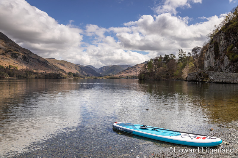 Paddleboard at Ullswater in the Lake District, Cumbria, England