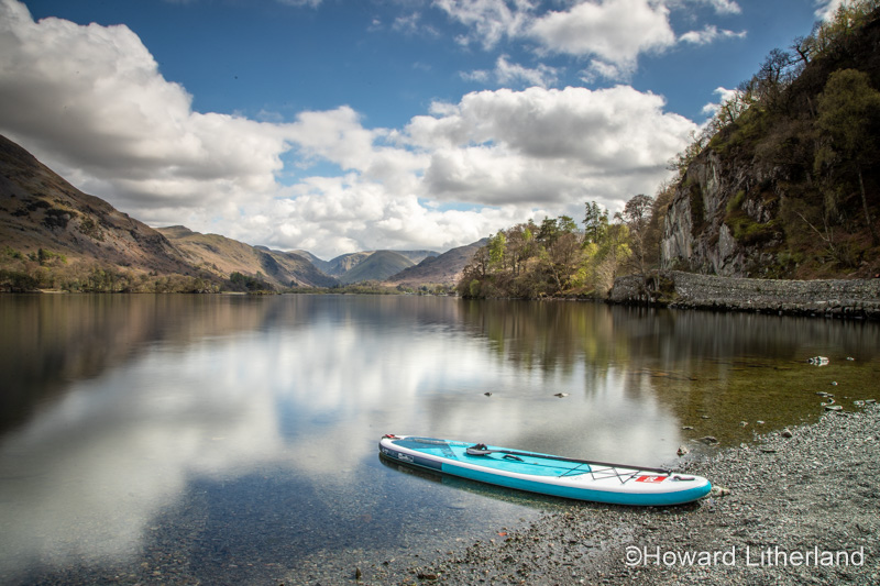 Paddleboard at Ullswater in the Lake District, Cumbria, England