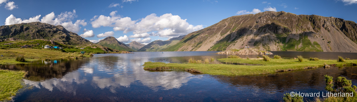 Panoramic view of Wastwater and mountains, Lake District, Cumbria, England