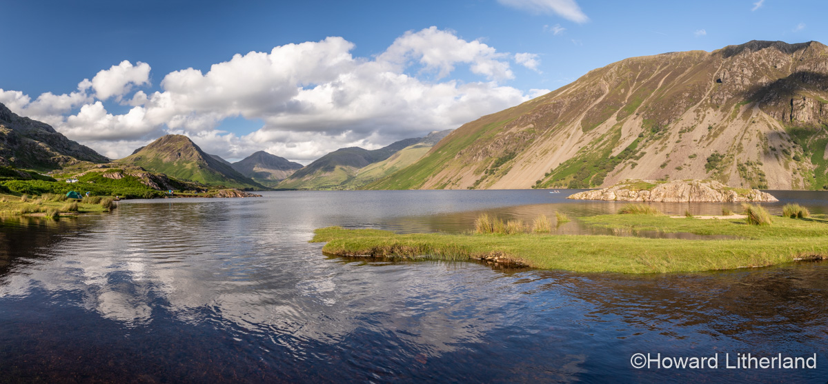 Panoramic view of Wastwater and mountains, Lake District, Cumbria, England