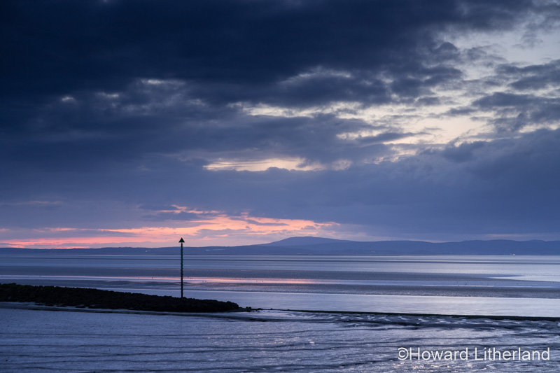 Dusk over Morecambe Bay, Lancashire, England