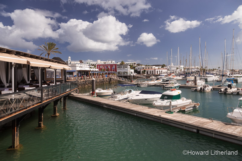 Boats moored in the harbour Playa Blanca, Lanzarote, Canary Islands