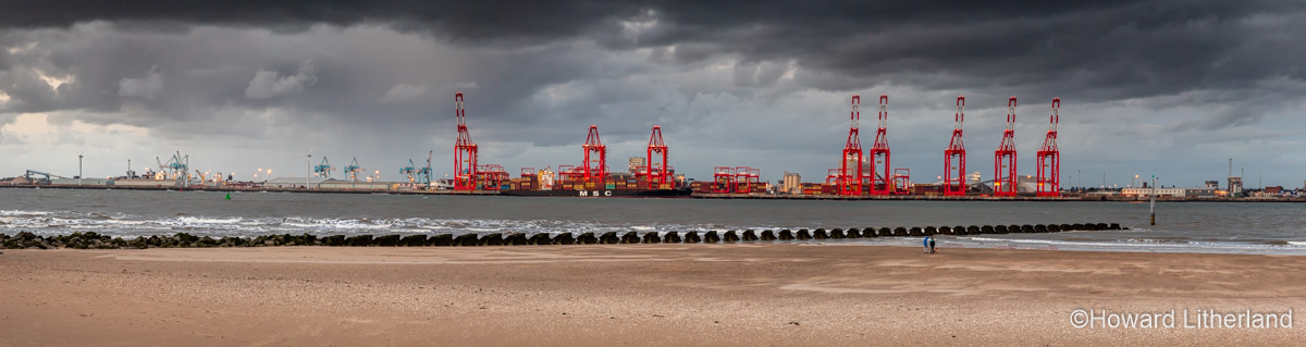 Panorama of Liverpool 2 Container Terminal, England