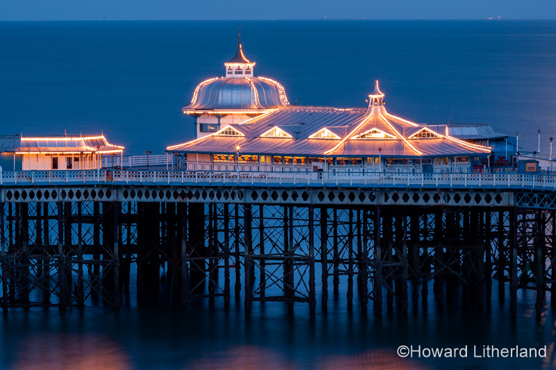 Llandudno Pier Pavillion at night, North Wales