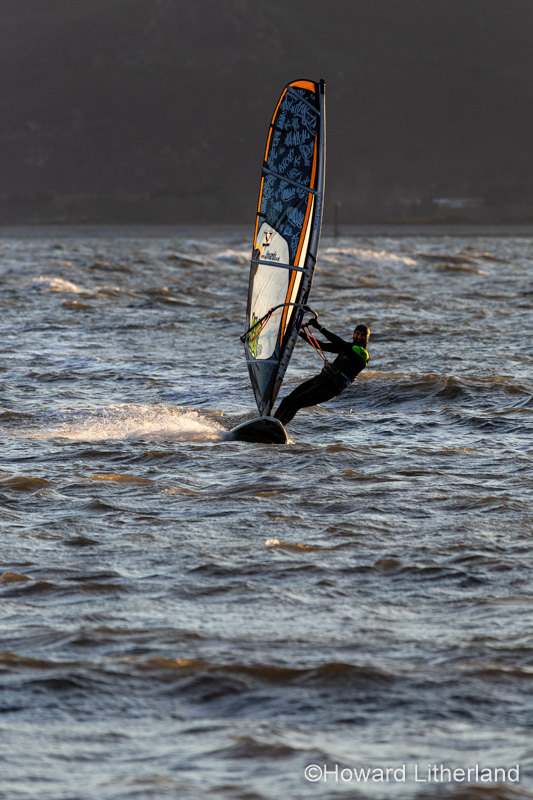 Wind surfing at Llandudno West Shore, North Wales coast