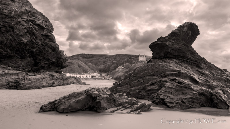 Rock formations on Llangranog beach, Ceredigion, Wales
