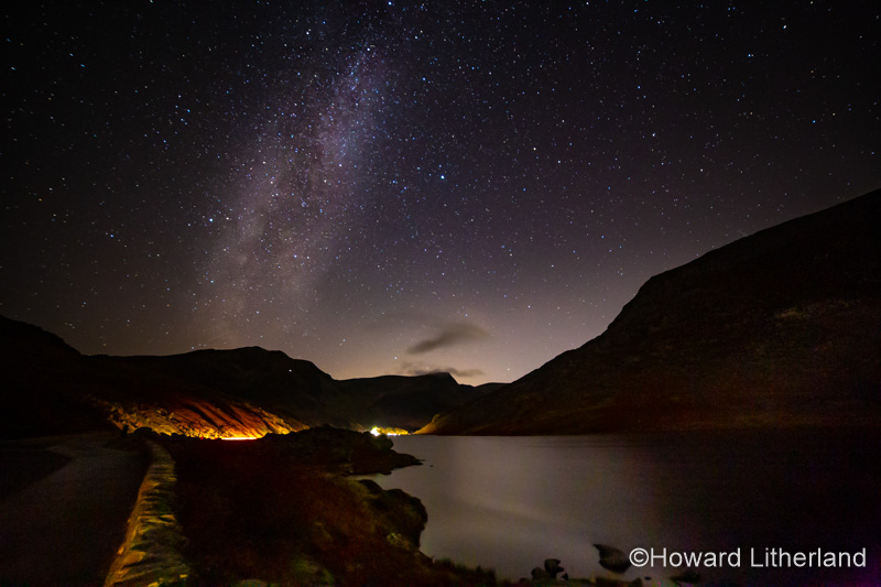 Milky way over Llyn Ogwen, Snowdonia, North Wales