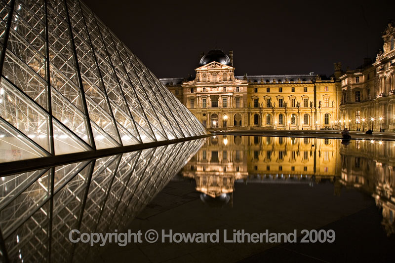 Louvre at night, Paris, France