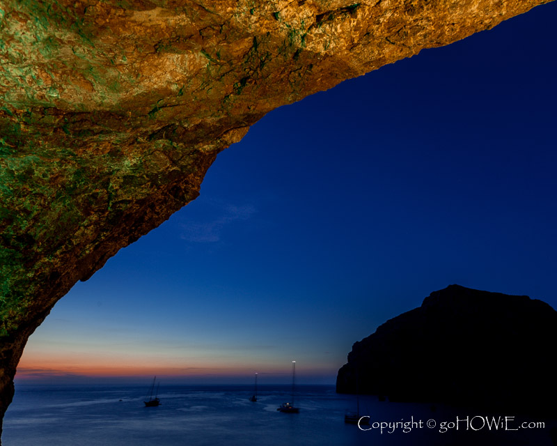The bay at sa Calobra at dusk, Mallorca