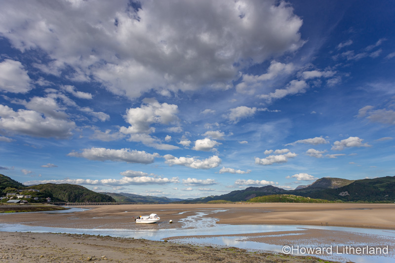 Cumulus clouds over the Mawddach Estuary, Snowdonia, Wales