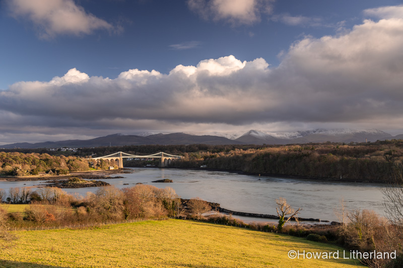 Suspension bridge over the Menai Straits, Anglesey, North Wales
