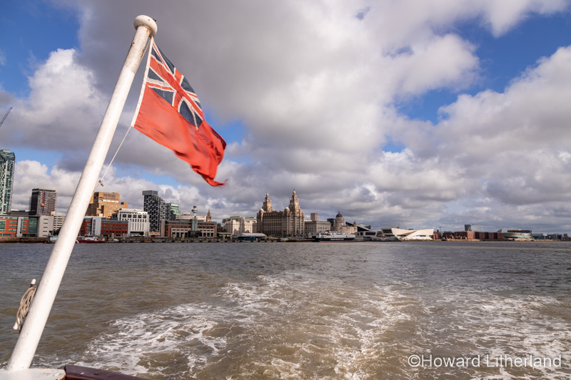 Liverpool waterfront from the Mersey Ferry, Merseyside, England