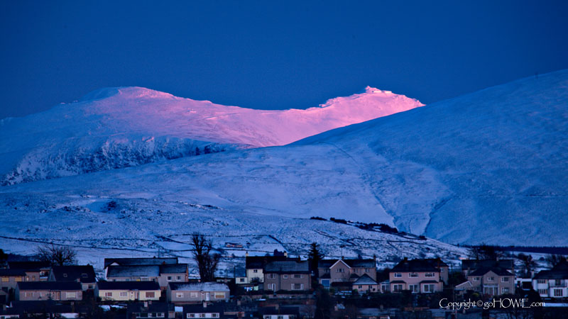 Mountain with snow, Snowdonia