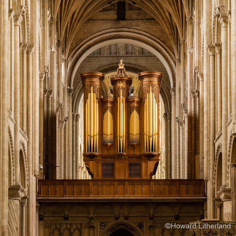 The organ in Norwich Cathedral, Norfolk, England