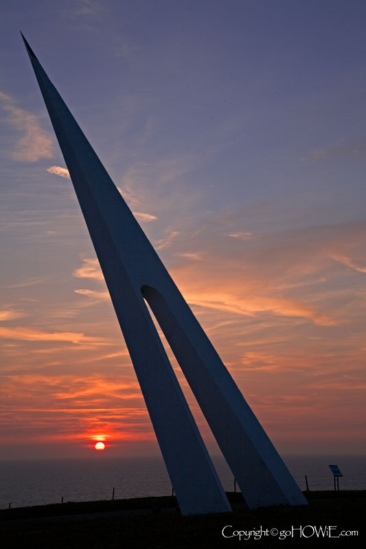 L'Oiseau Blanc monument at Etretat, Normandy, France