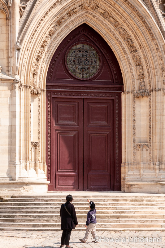 Ornate doorway at the Chateau de Vincennes, Paris, France