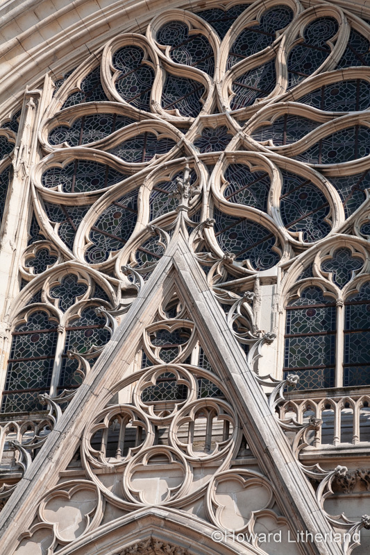 Stained glass window at the Chateau de Vincennes, Paris, France