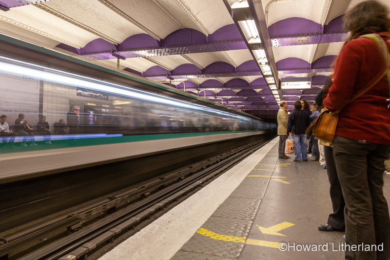 Underground metro station, Paris, France
