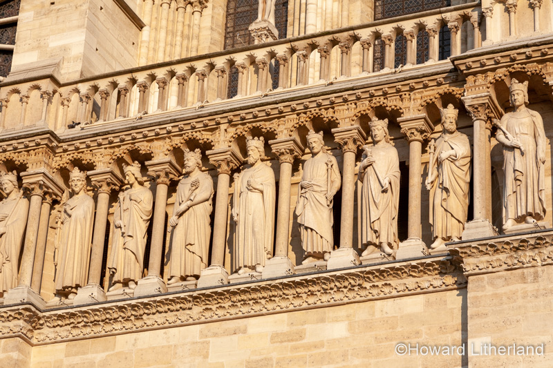 Stone sculptures on Notre Dame cathedral, Paris, France