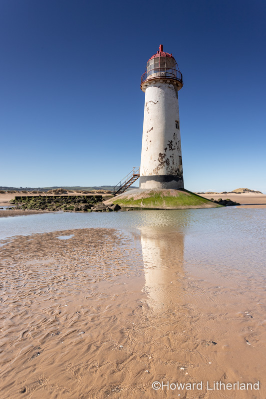 Point of Ayr lighthouse on Talacre beach, North Wales