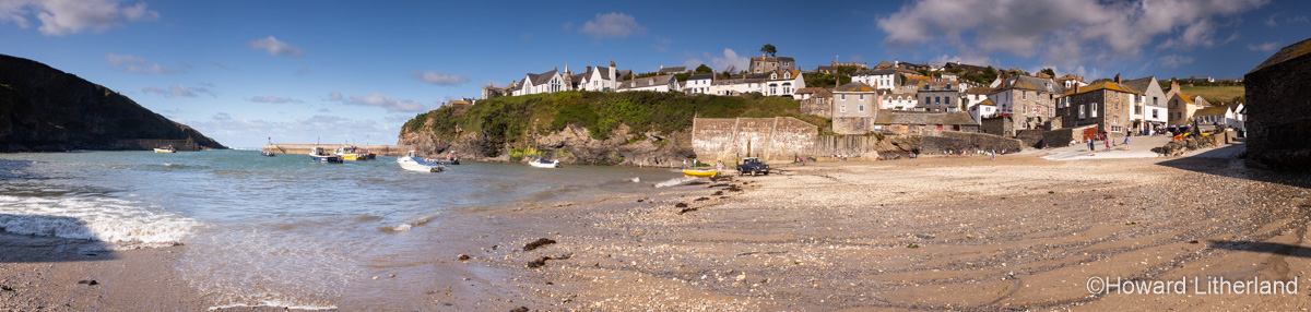 Panoramic view of Port Isaac on the North Cornwall coast