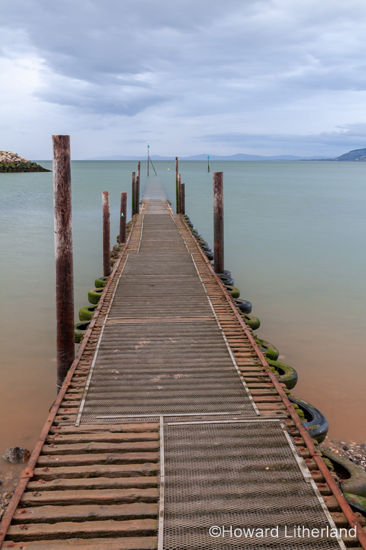 Wooden jetty at Rhos-on-Sea, North Wales coast