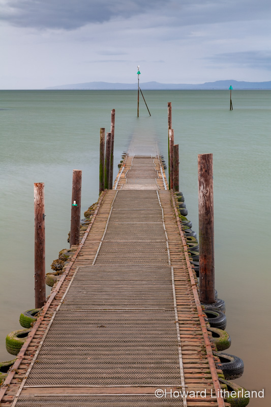 Wooden jetty at Rhos-on-Sea, North Wales coast