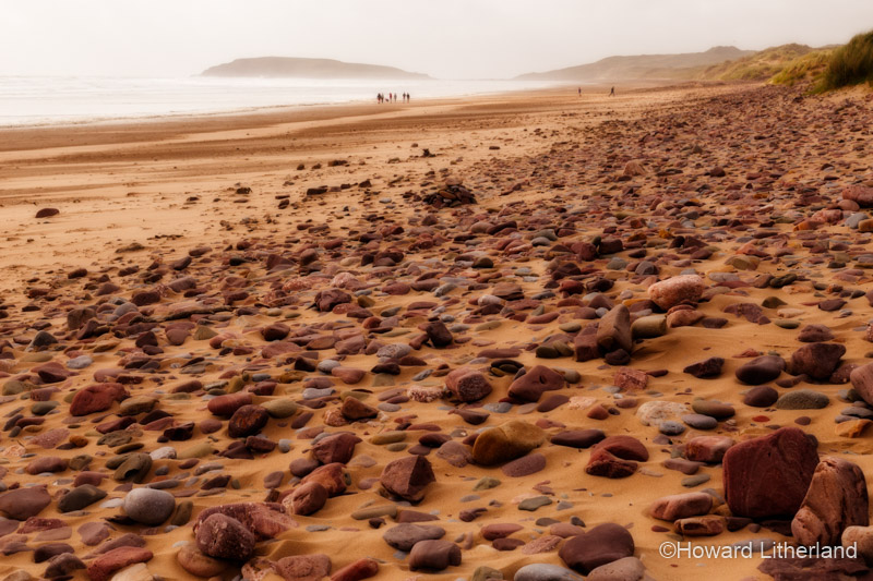 Stones on Rhossili Beach, Gower Peninsula, South Wales coast
