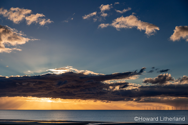 Sunset over the Irish Sea from Rhyl, North Wales