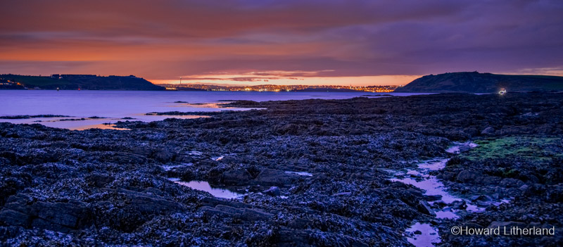 Cork Bay from Roches Point at night, County Cork, Ireland