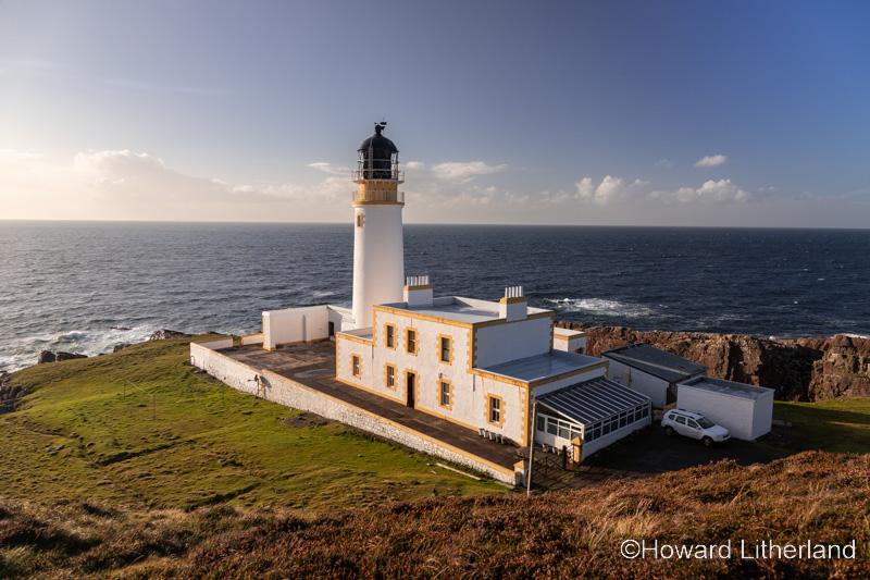 Rua Reidh lighthouse on the Atlantic coast of Wester Ross, Scotland
